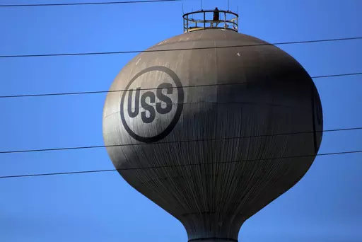 A water tower at United States Steel Corp.'s Edgar Thomson Plant in Braddock, Pa., is seen, Thursday, May 7, 2020. On Sunday, Aug. 13, 2023, U.S. Steel said that it rejected a $7.3 billion buyout proposal from rival Cleveland Cliffs and was reviewing “strategic alternatives” after receiving several unsolicited offers. (AP Photo/Gene J. Puskar, File)
