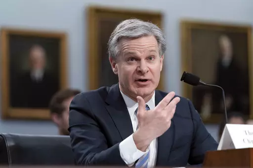 FBI Director Christopher Wray testifies before the House Appropriations subcommittee Commerce, Justice, Science, and Related Agencies budget hearing for Fiscal Year 2024, on Capitol Hill in Washington, April 27, 2023. The years-long feud between congressional Republicans and the FBI is reaching a new level of rancor. Lawmakers are preparing a resolution to hold FBI director Christopher Wray in contempt of Congress. House Oversight Committee chairman James Comer has scheduled a vote on the contem