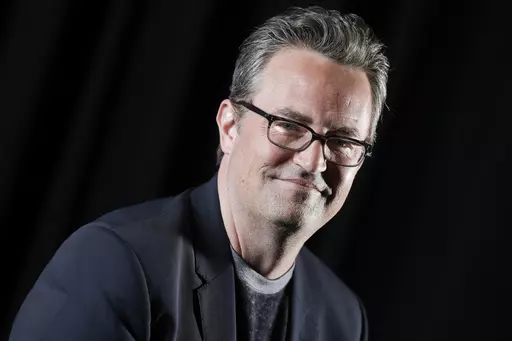 Matthew Perry poses for a portrait on Feb. 17, 2015, in New York. Perry, 54. The Emmy-nominated “Friends” actor whose sarcastic, but lovable Chandler Bing was among television’s most famous and quotable characters died Oct. 28, 2023. (Photo by Brian Ach/Invision/AP)
