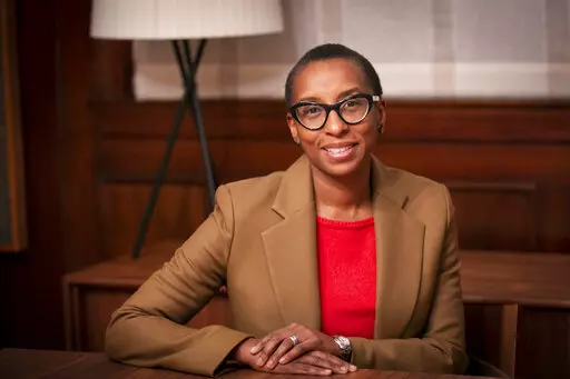 This photo provided by Harvard University shows Claudine Gay. Harvard University announced Thursday, Dec. 15, 2022, that Gay will become its 30th president, making her the first Black person to lead the Ivy League school and only the second woman. (Stephanie Mitchell/Harvard University via AP)