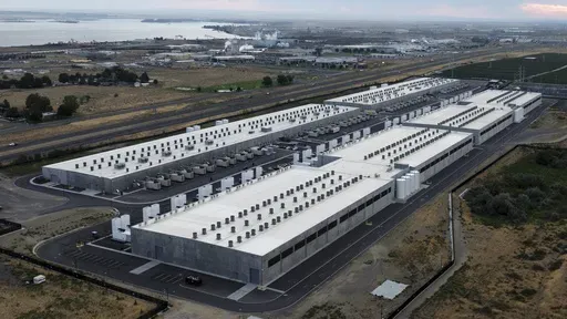 Amazon Web Services data center is seen on Thursday, Aug. 22, 2024, in Boardman, Ore. (AP Photo/Jenny Kane)