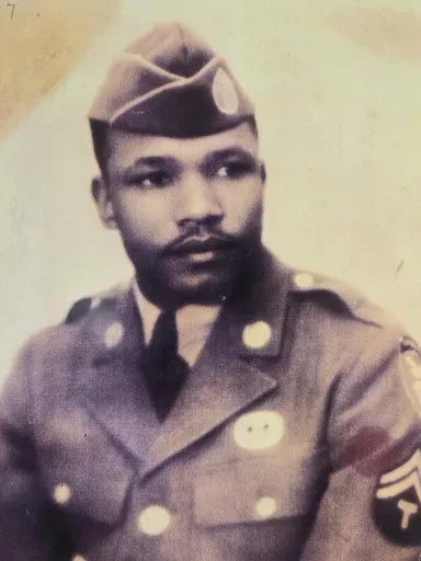 This undated photo provided by Tracie Hunter shows Sgt. Joe Harris. (Tracie Hunter via AP)