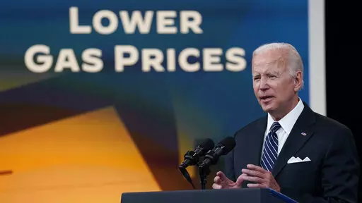 President Joe Biden speaks about gas prices in the South Court Auditorium on the White House campus, Wednesday, June 22, 2022, in Washington. (AP Photo/Evan Vucci)