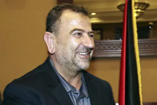 This photo released by the Hamas Media Office shows deputy Saleh Arouri upon his arrival in in Gaza City from Cairo, Egypt, Thursday, Aug. 2, 2018. The TV station of Lebanon's Hezbollah group says top Hamas official Saleh Arouri was killed Tuesday, Jan. 2, 2024, in an explosion in a southern Beirut suburb. (Mohammad Austaz/Hamas Media Office via AP, File)