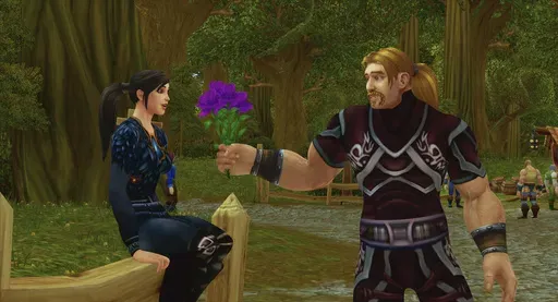 This image released by Netflix shows custom characters from World of Warcraft and Blizzard Entertainment in a scene from the documentary "The Remarkable Life of Ibelin." (World of Warcraft and Blizzard Entertainment/Netflix via AP)