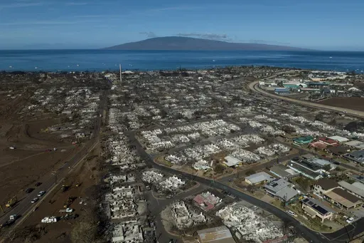 A general view shows the aftermath of a wildfire in Lahaina, Hawaii, Aug. 17, 2023. (AP Photo/Jae C. Hong, File)
