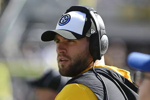 Pittsburgh Steelers linebacker T.J. Watt stands on the sideline during the first half of an NFL football game against the Tampa Bay Buccaneers in Pittsburgh, Sunday, Oct. 16, 2022. (AP Photo/Barry Reeger)
