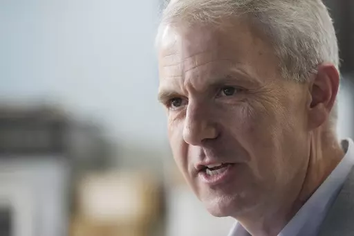 Democrat Brandon Presley, current Northern District Public Service Commissioner and candidate for the Democratic nomination for governor, addresses a group of supporters in Greenwood, Miss., on April 15, 2023. Presley faces Bob Hickingbottom in the August primary. (AP Photo/Rogelio V. Solis)