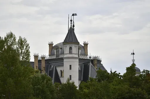 19th century Tura castle, owned by the son-in-law of the Hungarian prime minister Viktor Orban is seen in Tura, Hungary, Wednesday, Sept. 14, 2022. Orban is facing a reckoning with the EU, which appears set to impose financial penalties on Hungary over corruption concerns and alleged rule-of-law violations that could cost Budapest billions and cripple its already ailing economy. (AP Photo/Anna Szilagyi)