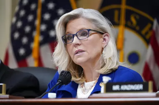 Vice Chair Liz Cheney, R-Wyo., speaks as the House select committee investigating the Jan. 6 attack on the U.S. Capitol, holds a hearing on Capitol Hill in Washington, Oct. 13, 2022. Cheney is crossing the aisle again with an endorsement of Abigail Spanberger, the Democratic incumbent in one of Virginia’s tightest U.S. House races.  (AP Photo/J. Scott Applewhite, File)
