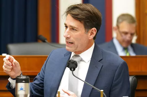 U.S. Rep. Garret Graves, R-La., left, speaks on Capitol Hill in Washington, May 18, 2022. Graves, who was long considered a possible candidate for Louisiana governor in 2023 announced Tuesday, March 7, 2023, that he would not run for the position. (AP Photo/Mariam Zuhaib, File)