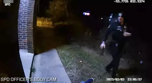 This photo provided by Louisiana State Police shows police body cam video of Shreveport Police Officer Alexander Tyler after shooting Alonzo Bagley after a foot chase on Feb. 3, 2023 in Shreveport, La. A second criminal charge of malfeasance in office was added against the former Louisiana police officer on Monday, July 24, 2023. Tyler pleaded not guilty to malfeasance as well as an earlier charge of negligent homicide for fatally shooting Bagley, an unarmed Black man who was trying to flee poli