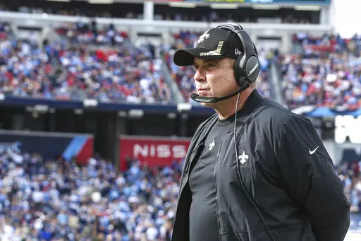 New Orleans Saints head coach Sean Payton watches a play during an NFL football game against the Tennessee Titans in Nashville, Tenn., Sunday, Nov. 14, 2021. The Denver Broncos have agreed to a deal with the New Orleans Saints that will make Sean Payton their head coach, a person with knowledge of the accord said Tuesday, Jan. 31, 2023. (AP Photo/Gary McCullough, File)