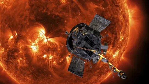 This image made available by NASA shows an artist's rendering of the Parker Solar Probe approaching the Sun. It's designed to take solar punishment like never before, thanks to its revolutionary heat shield that's capable of withstanding 2,500 degrees Fahrenheit (1,370 degrees Celsius). (Steve Gribben/Johns Hopkins APL/NASA via AP, File)