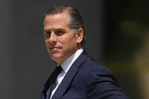 President Joe Biden's son Hunter Biden leaves after a court appearance, July 26, 2023, in Wilmington, Del. House Republicans plan to hold their first hearing next week in their impeachment inquiry into President Joe Biden over his family’s business dealings. The Sept. 28 hearing is expected to focus on “constitutional and legal questions” that surround allegations of Biden’s involvement in his son Hunter's overseas businesses. (AP Photo/Julio Cortez, File)