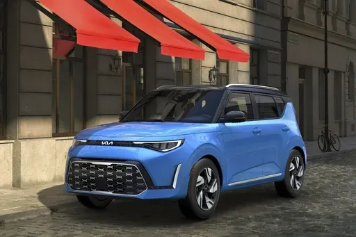 This photo provided by Kia shows the 2025 Soul. The Soul's small size makes it easy to park and drive in the city. (Courtesy of Kia America via AP)