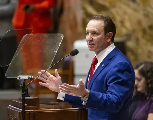 Louisiana Gov. Jeff Landry speaks during the start of the special session in the House Chamber, Jan. 15, 2024, in Baton Rouge, La. Civil rights attorneys say a new Louisiana law that makes it a crime to approach within 25 feet of a police officer under certain circumstances is an affront to the movement for racial justice and violates the First Amendment. Critics have said the law signed this week by Republican Gov. Jeff Landry could hinder the public’s ability to film officers. (Michael Johns