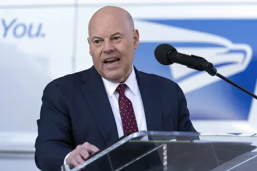 Postmaster General of the United States Louis DeJoy speaks during a news conference, Dec. 20, 2022, in Washington. (AP Photo/Jose Luis Magana, File)