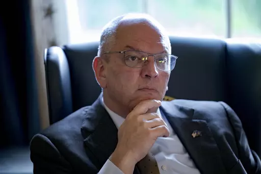 Louisiana Gov. John Bel Edwards talks at the governor's mansion in Baton Rouge, La., Thursday, Dec. 7, 2023. Edwards, currently the lone Democratic governor in the Deep South, has reached his final days in office after eight years. His tenure, which ends Monday, Jan. 8, 2024, has been marked by successes — expanding Medicaid, joining climate change initiatives, climbing out of a budget deficit and investing in education — while navigating historical crises and facing challenges from a GOP-do