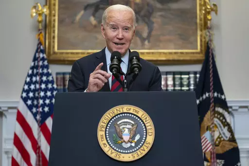 President Joe Biden speaks on student loan debt forgiveness, in the Roosevelt Room of the White House, Oct. 4, 2023, in Washington. Biden's second attempt at student loan cancellation is moving forward as a group of negotiators meets Oct. 10 to debate what a new proposal might look like(AP Photo/Evan Vucci)