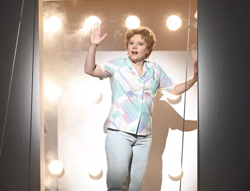 This image released by NBC shows Kate McKinnon as Colleen Rafferty during the "Final Encounter" cold open on "Saturday Night Live" in New York on May 21, 2022. (Will Heath/NBC via AP)