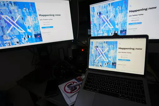Computer monitors and a laptop display the X, formerly known as Twitter, sign-in page, July 24, 2023, in Belgrade, Serbia.E uropean Union authorities are looking into whether Elon Musk’s online platform X breached tough new social media regulations, in the first such investigation since the rules designed to make online content less toxic took effect. European Commissioner Thierry Breton announced Monday, Dec. 18, 2023 the opening of "formal infringement proceedings against X” under the Digi