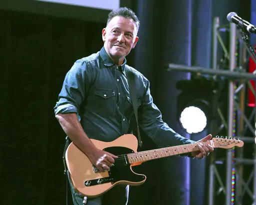Bruce Springsteen performs at Stand Up For Heroes in New York on Nov. 1, 2016. Springsteen’s most memorable artifacts will travel across the country with a new landing spot in Los Angeles. The Grammy Museum announced Wednesday that Bruce Springsteen Live! will open at the Grammy Museum L.A. Live in downtown Los Angeles on Oct. 15.  (Photo by Greg Allen/Invision/AP, File)