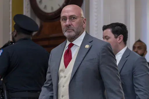 Rep. Clay Higgins, R-La., walks at the Capitol in Washington, April 17, 2024. (AP Photo/J. Scott Applewhite, File)