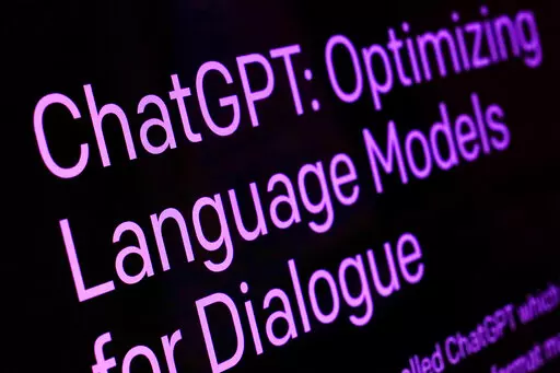 Text from the ChatGPT page of the OpenAI website is shown in this photo, in New York, Feb. 2, 2023. State of the Union speeches could be crafted on autopilot, so formulaic are they. To shake things up before President Joe Biden's speech to Congress on Tuesday night, The Associated Press asked the computer program ChatGPT to channel some of history's great thinkers, like Aristotle, and some decidedly not great ones, like the Three Stooges, and produce 300-word versions. (AP Photo/Richard Drew, Fi