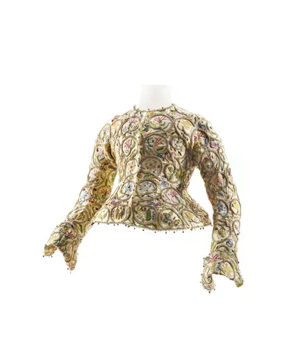 This image released by The Metropolitan Museum of Art shows a British waistcoat. The waistcoat is one of many items included in The Costume Institute's 2024 exhibition, "Sleeping Beauties: Reawakening Fashion," on view from May 10 through Sept. 2, 2024. (Nick Knight/The Metropolitan Museum of Art via AP)
