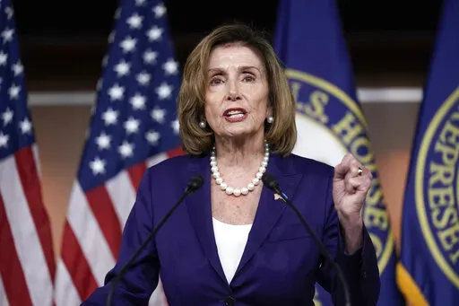 Speaker of the House Nancy Pelosi, D-Calif., speaks at a news conference as Democrats push to bring the assault weapons ban bill to the floor for a vote, at the Capitol in Washington, July 29, 2022. (AP Photo/J. Scott Applewhite, File)