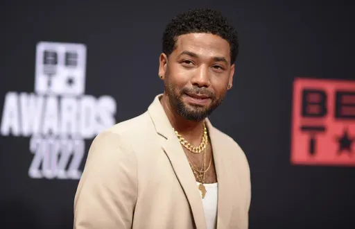Jussie Smollett arrives at the BET Awards, June 26, 2022, in Los Angeles. (Photo by Richard Shotwell/Invision/AP, File)