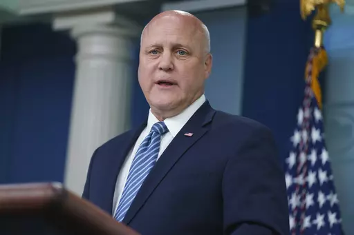 White House Infrastructure Coordinator Mitch Landrieu speaks during a briefing at the White House, May 12, 2023, in Washington. After two years as the White House infrastructure coordinator, Landrieu is leaving his post and is expected to help push publicly for President Joe Biden's reelection. (AP Photo/Evan Vucci, File)