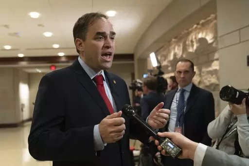 Rep. Wiley Nickel, D-N.C., speaks to reporters on Capitol Hill in Washington, Monday, Nov. 14, 2022, in Washington. A recent redistricting ruling by North Carolina's Supreme Court could become an electoral windfall for Republicans seeking to maintain their control of Congress next year. Experts say four current Democratic incumbents are vulnerable when state legislators draw a new map later this year. (AP Photo/Manuel Balce Ceneta, File)