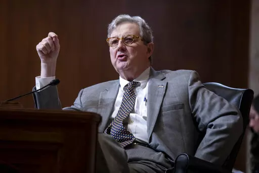 Sen. John Kennedy, R-La. speaks during a hearing on Capitol Hill in Washington, May 17, 2022. New legislation introduced Thursday by Sen. Jon Ossoff, D-Ga., and Kennedy, would require the Justice Department to establish guidelines for the federal Bureau of Prisons and state correctional systems to notify the families of incarcerated people if their loved one has a serious illness, a life-threatening injury or if they die behind bars. (Anna Rose Layden/Pool Photo via AP, File)