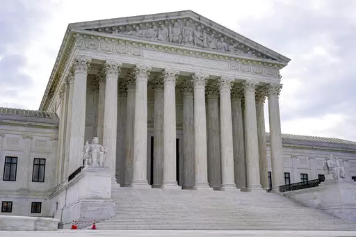 FILE - The Supreme Court is seen on the first day of the new term, in Washington, Oct. 4, 2021. (AP Photo/J. Scott Applewhite, File)