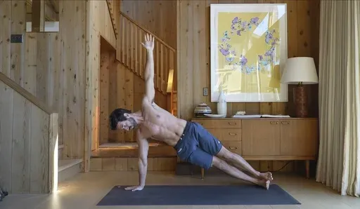 This image taken from video shows yoga instructor Tim Senesi in Orange County, Calif. in 2023. (Tim Senesi via AP)