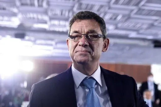 Pfizer CEO Albert Bourla attends a ceremony in the northern city of Thessaloniki, Greece, Oct. 12, 2021.  The Genesis Prize Foundation said, Wednesday, Jan. 19, 2022 it was recognizing Bourla, whose company developed one of the world's leading coronavirus vaccines, for his leadership, determination and "willingness to assume great risks." The $1 million prize honors an individual for professional achievement, contribution to humanity and commitment to Jewish values. (AP Photo/Giannis Papanikos, 