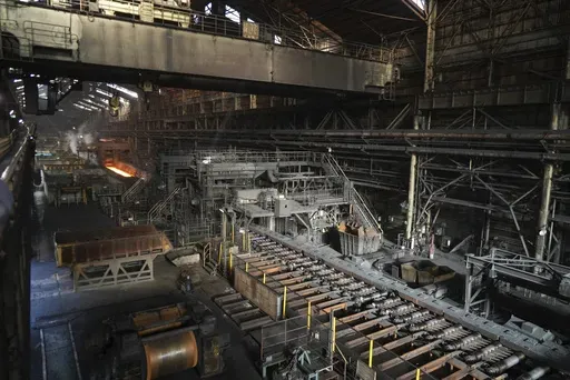 A hot rolling mill at Nippon Steel's Kashima Plant in Kashima, Japan on Friday, Dec. 6, 2024. (AP Photo/Ayaka McGill)