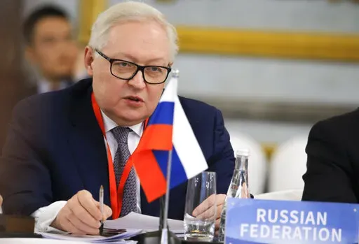 Russian Deputy Foreign Minister and head of delegation Sergey Ryabkov attends a Treaty on the Non-Proliferation of Nuclear Weapons (NPT) conference in Beijing of the UN Security Council's five permanent members (P5) China, France, Russia, the United Kingdom, and the United States, China, Wednesday, Jan. 30, 2019. Ryabkov outlined Moscow's demands for security guarantees excluding NATO's membership for Ukraine and other Russian neighbors and the deployments of weapons there. (Thomas Peter/Pool Ph