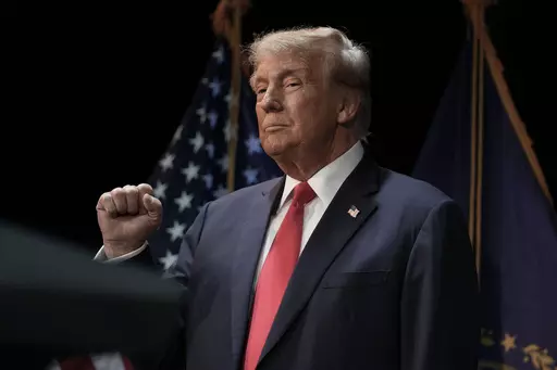 Republican presidential candidate former President Donald Trump during a campaign stop in Rochester, N.H., Sunday, Jan. 21, 2024. (AP Photo/Charles Krupa)