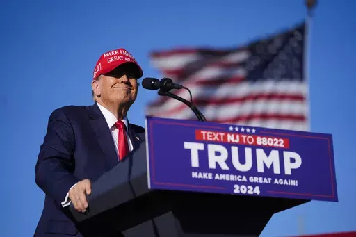 FILE -Republican presidential candidate former President Donald Trump speaks at a campaign rally in Wildwood, N.J., May 11, 2024. Trump on May 21 said he was open to supporting regulations on contraception and that his campaign would release a policy on the issue "very shortly." The comments, made during an interview with a Pittsburgh television station, suggested that a future Trump administration might consider imposing mandates or supporting state restrictions on such highly personal decision