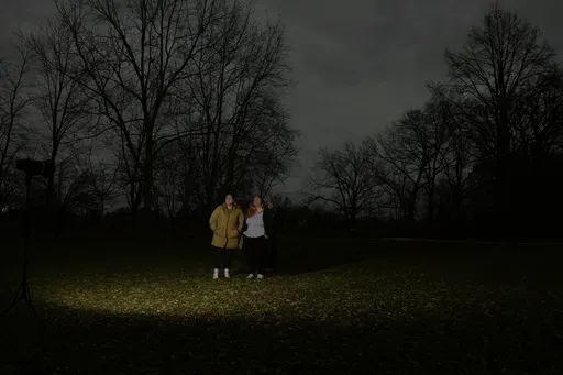 Sadie Perez, left, and her sister Amalia Perez and are seen Thursday, Nov. 28, 2024, in Wisconsin. (AP Photo/Morry Gash)