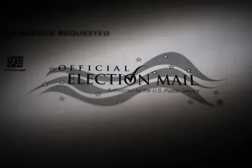 A mail-in official ballot for the 2024 General Election in the United States is shown in Pennsylvania on Oct. 8, 2024. (AP Photo/Matt Slocum, File)