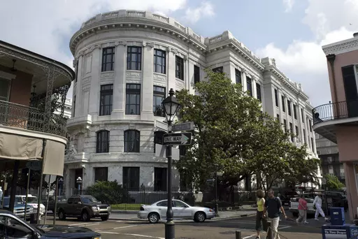 The rear view on Chartres Street of the newly renovated home of the Louisiana Supreme Court located in the French Quarter of New Orleans, May 10, 2004. A 1992 federal court agreement that led to a Black justice being elected to Louisiana’s once all-white Supreme Court will remain in effect under a ruling Wednesday, Oct. 25, 2023 from a divided federal appeals court panel. (AP Photo/Judi Bottoni, File)