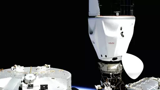 In this image provided by SpaceX, the Crew Dragon capsule is docked at the International Space Station, Wednesday, April 27, 2022. four astronauts arrived at the space station Wednesday night, just 16 hours after a predawn liftoff from Kennedy Space Center that thrilled spectators. (SpaceX via AP)
