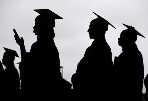 New graduates line up before the start of a community college commencement in East Rutherford, N.J., on May 17, 2018. The Supreme Court struck down the Biden administration’s plan to forgive up to $20,000 of student loan debt per borrower, yet loan forgiveness is still possible for those pursuing Public Service Loan Forgiveness or income-driven repayment forgiveness. A one-time account adjustment that began in July 2023 is still ongoing and gives credit for certain periods of deferment, forbea
