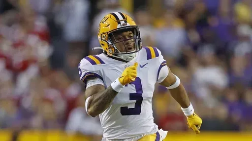LSU safety Greg Brooks Jr. (3) during the first half of an NCAA college football game against Alabama in Baton Rouge, La., Saturday, Nov. 5, 2022. (AP Photo/Tyler Kaufman, File)