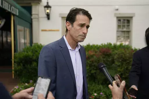Rep. Garret Graves, R-La., speaks with members of the media on Capitol Hill in Washington, May 23, 2023. On Friday, June 14, 2024, Graves announced that he will not run for reelection, citing a new congressional map that dismantled his district. (AP Photo/Patrick Semansky, File)