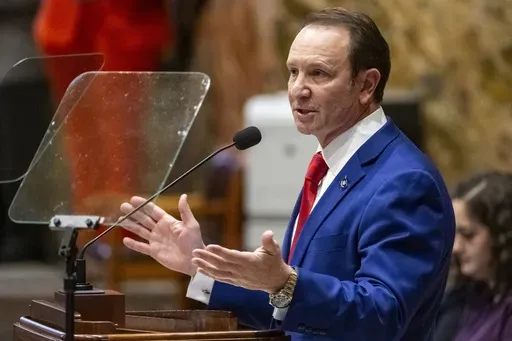 Louisiana Gov. Jeff Landry speaks during the start of the special session in the House Chamber, Jan. 15, 2024, in Baton Rouge, La. (Michael Johnson/The Advocate via AP, Pool, File)